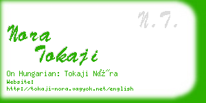 nora tokaji business card